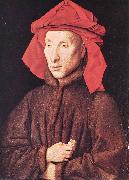 EYCK, Jan van Portrait of Giovanni Arnolfini  s Spain oil painting artist